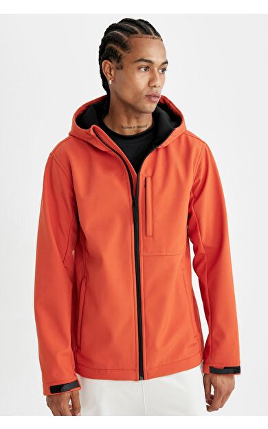 DeFacto DeFactoFit Su İtici Regular Fit Kapüşonlu Softshell Mont