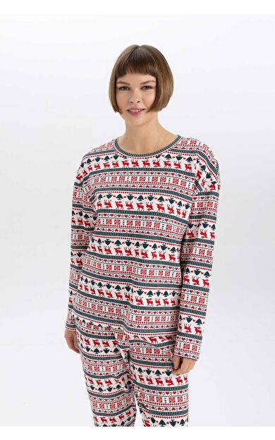 DeFacto Fall in Love Regular Fit Bisiklet Yaka Casual Üst