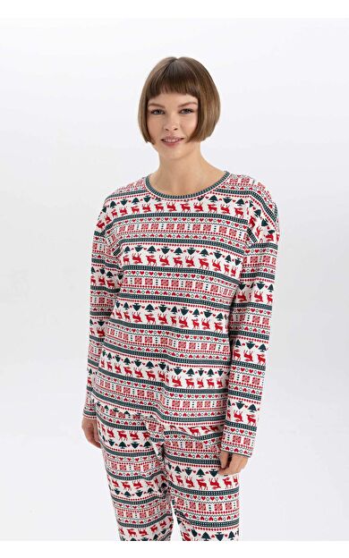 DeFacto Fall in Love Regular Fit Bisiklet Yaka Casual Üst