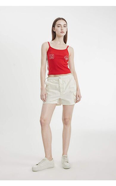 DeFacto DeFactoFit Coool Regular Fit Normal Bel Kısa Paça Gabardin Şort A3688AX24HSER232