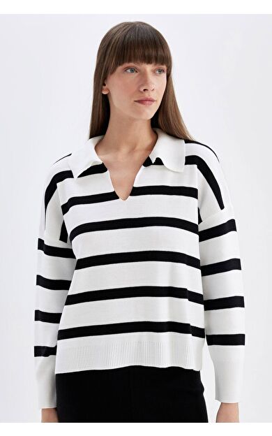 DeFacto DeFactoFit Relax Fit Polo Yaka Kazak