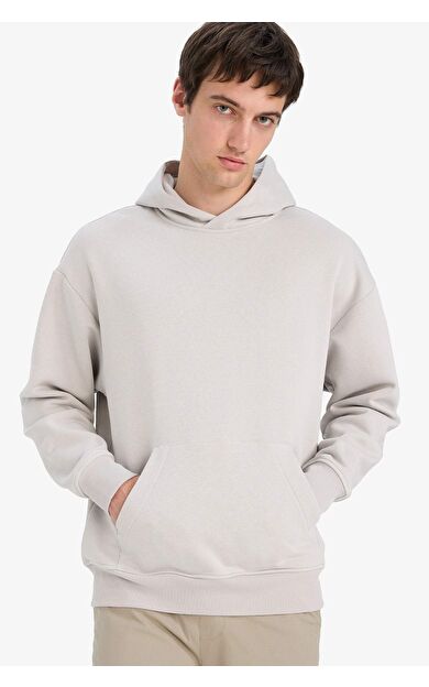 Oversıze Geniş Kalıp Kapüşonlu Sweatshirt