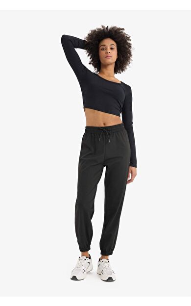 DeFactoFit Standart Fit Çift Cepli Standart Boy Sporcu Eşofman Altı