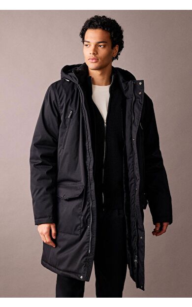 DeFacto Regular Fit Kapüşonlu Astarlı Parka