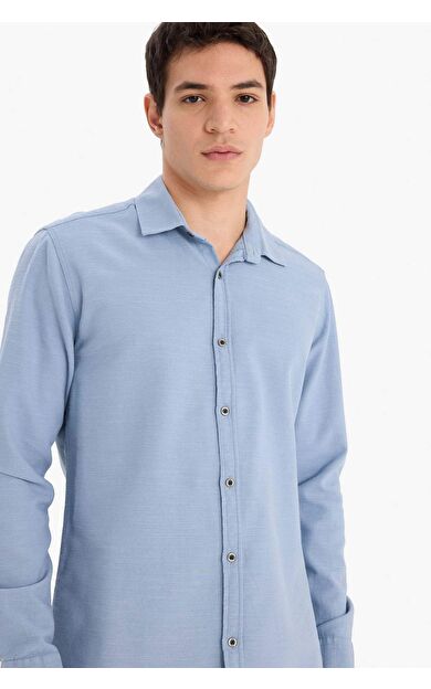 DeFacto Slim Fit Dar Kesim Pamuklu Uzun Kollu Gömlek A4644AX25SPBE299