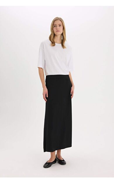 A Kesim Krep Maxi Etek