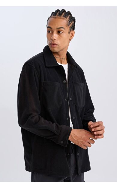 DeFacto Relax Fit Polar Uzun Kollu Gömlek A4782AX24WNBK81
