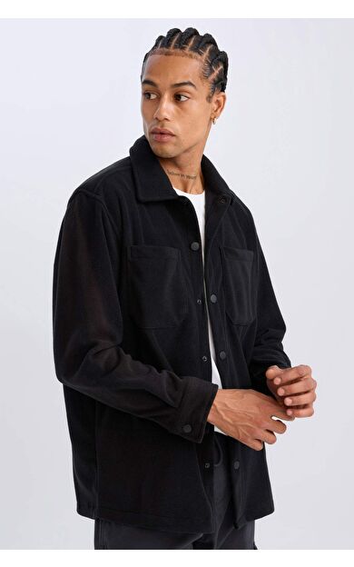 DeFacto Relax Fit Polar Uzun Kollu Gömlek A4782AX24WNBK81