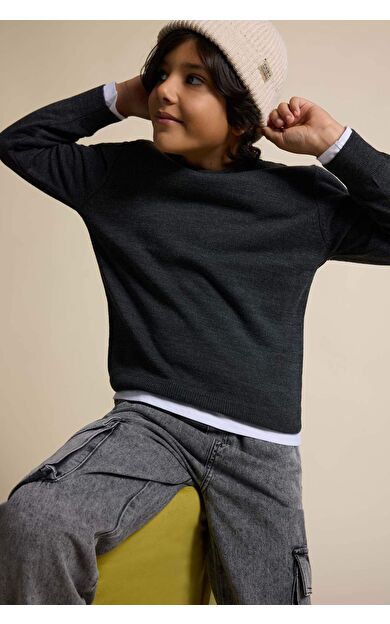 DeFacto Erkek Çocuk Bisiklet Yaka Triko Kazak A4992A825WNAR195