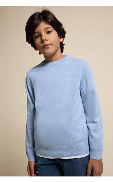 DeFacto Erkek Çocuk Bisiklet Yaka Triko Kazak A4992A825WNBE475