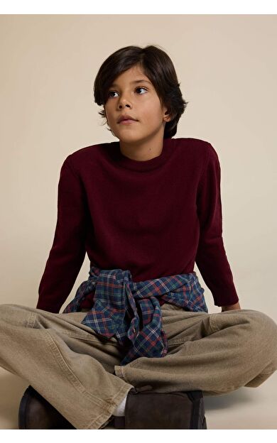 DeFacto Erkek Çocuk Bisiklet Yaka Triko Kazak A4992A825WNBR194