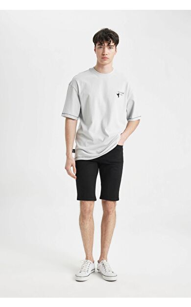 DeFacto DeFactoFit Skinny Fit Jean Bermuda