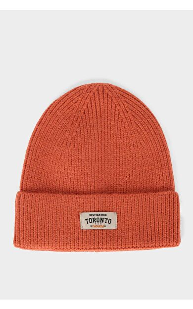 Erkek Etiket Baskılı Triko Bere A5067AX25WNOG267