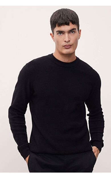 DeFactoFit Standart Fit Bisiklet Yaka Kazak A5181AX24AUBK81