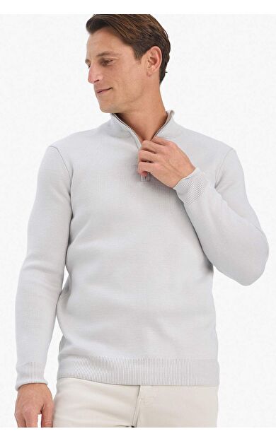 DeFacto Standart Fit Yarım Fermuarlı Triko Kazak A5184AX25AUGR184