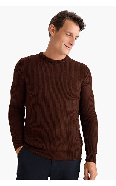 DeFacto Regular Fit Bisiklet Yaka Triko Kazak A5268AX24AUBN497