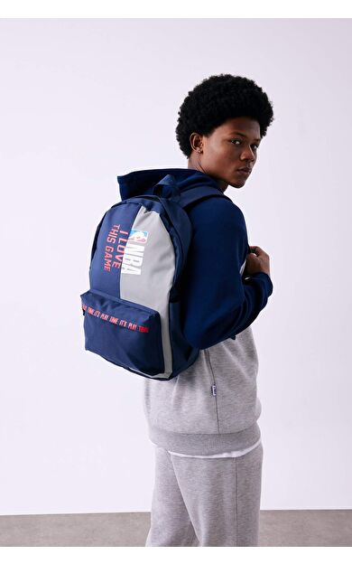 DeFacto Erkek NBA Wordmark Su İtici Kumaş Sırt Çantası