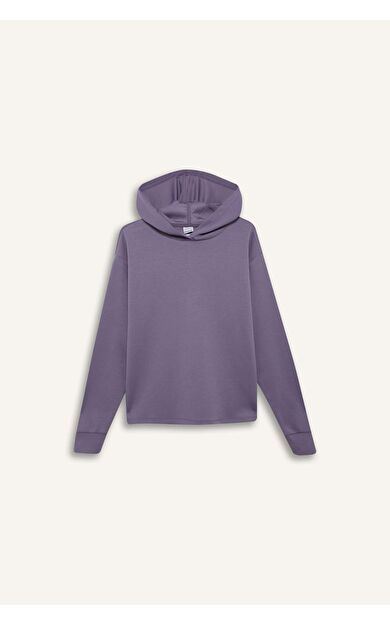 DeFacto DeFactoFit Standart Fit Kapüşonlu Skuba Dalgıç Kumaş Sporcu Sweatshirt A5626AX25SPPR505