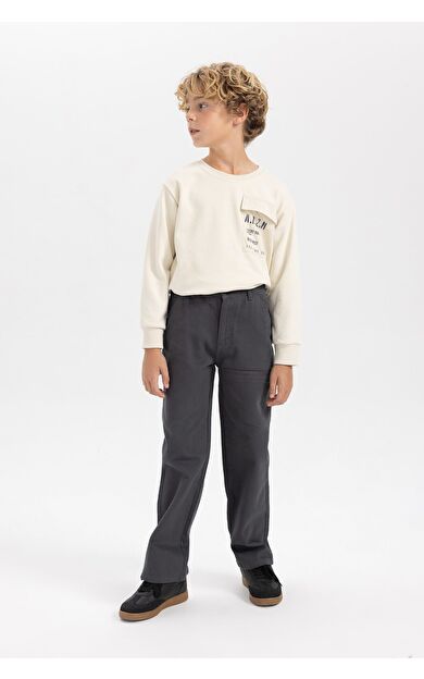 DeFacto Erkek Çocuk Loose Fit Gabardin Pantolon
