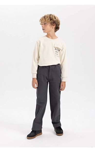 DeFacto Erkek Çocuk Loose Fit Gabardin Pantolon