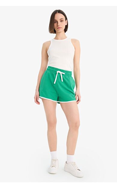 DeFacto Coool Regular Fit Esnek Belli Bağcıklı Kalın Kumaş Mini Şort A6224AX25SMGN48