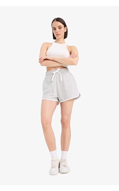 Coool Regular Fit Esnek Belli Bağcıklı Kalın Kumaş Mini Şort A6224AX25SMGR210