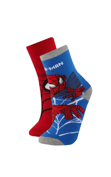 DeFacto Erkek Çocuk Marvel Spiderman 2'li Pamuklu Kışlık Çorap