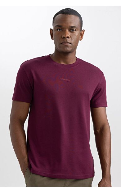 DeFacto Regular Fit Bisiklet Yaka Baskılı Tişört A6395AX23AUPR148