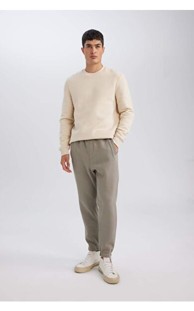 DeFacto Jogger Eşofman Altı Standart Fit Basic Düz Beli Bağcıklı Lastikli Paça Cepli A6468AX24AUKH454