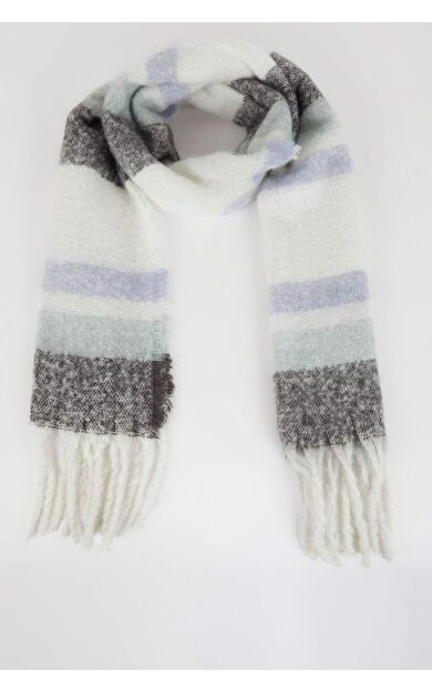 DeFacto Kadın Yumuşak Dokulu Renk Bloklu Atkı