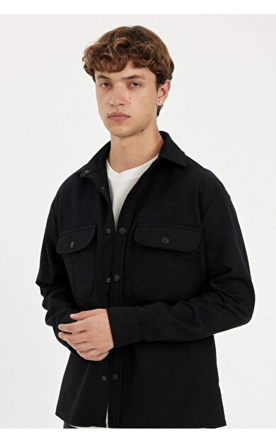 DeFacto Relax Fit Uzun Kollu Gömlek A6872AX24AUBK81