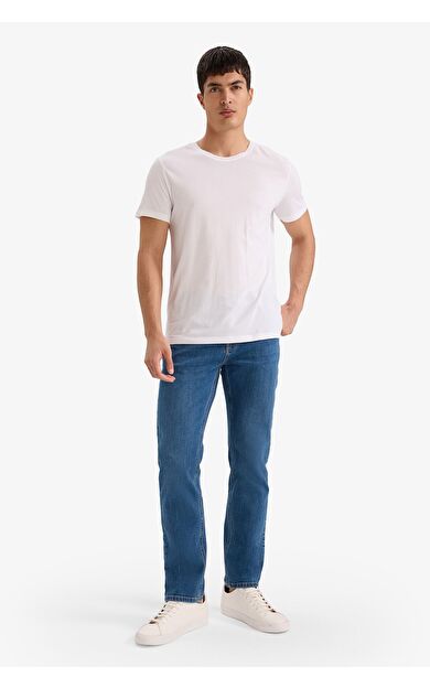 DeFacto Sergio Regular Fit Normal Bel Boru Paça Jean Pantolon