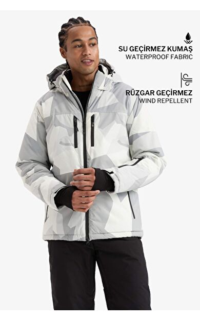 Defactofit Kayak Montu Su İtici Rüzgar Geçirmez Kapüşonlu Fermuarlı Ultra Korumalı