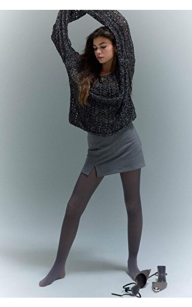 DeFacto Kadın Gri Termal Külotlu Çorap