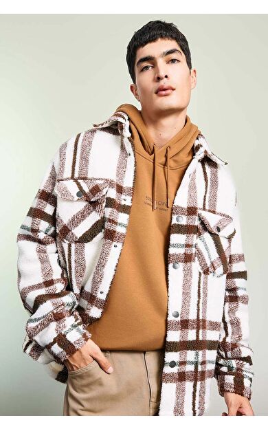DeFacto Relax Fit Polo Yaka Gömlek Ceket A7988AX23WNER139