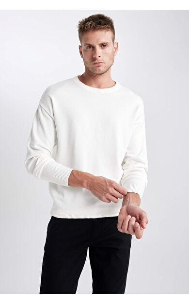 DeFacto Relax Fit Bisiklet Yaka Triko Kazak
