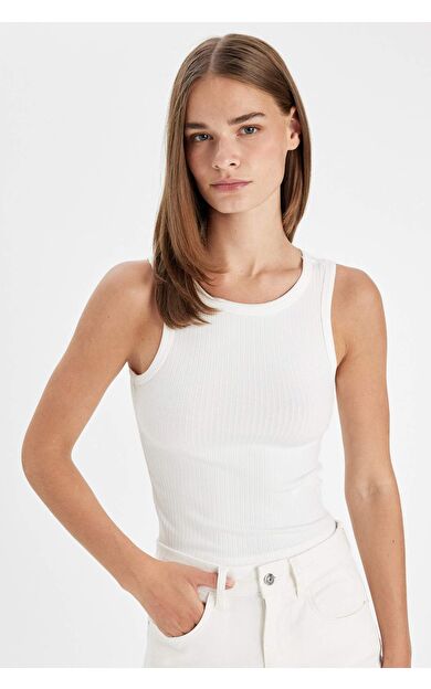 DeFactoFit Slim Fit Halter Yaka Fitilli Kaşkorse Atlet A8859AX24AUER105