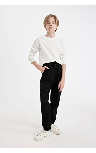DeFacto Erkek Çocuk Jogger Jogger Paça Gabardin Pantolon A9395A824WNBK81