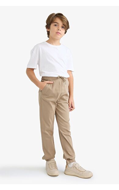 DeFacto Erkek Çocuk Jogger Fit Jogger Paça Gabardin Pantolon
