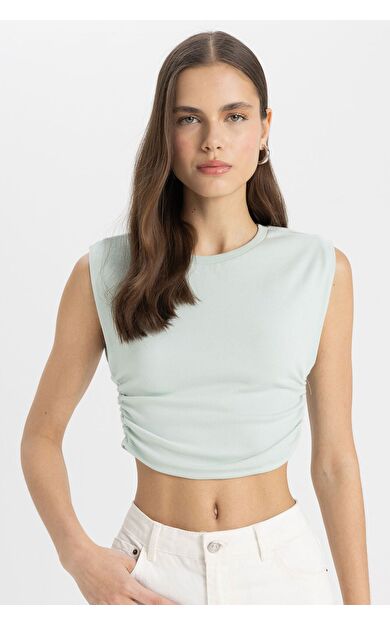 DeFacto Slim Fit Bisiklet Yaka Kolsuz Tişört A9420AX24SPGN1114