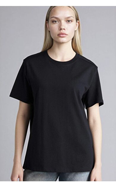 Regular Fıt Bisiklet Yaka Basıc Düz Premium Kısa Kollu Tişört