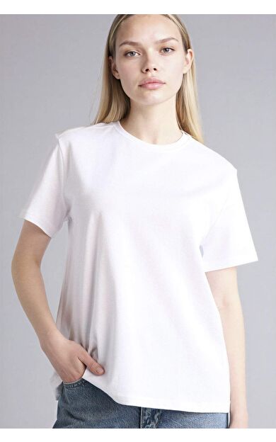 Regular Fıt Bisiklet Yaka Basıc Düz Premium Kısa Kollu Tişört