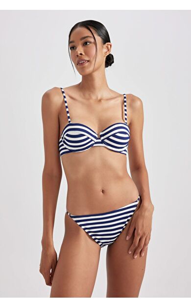DeFacto Fall in Love Regular Fit Çizgili Bikini Alt A9458AX23HSNV30