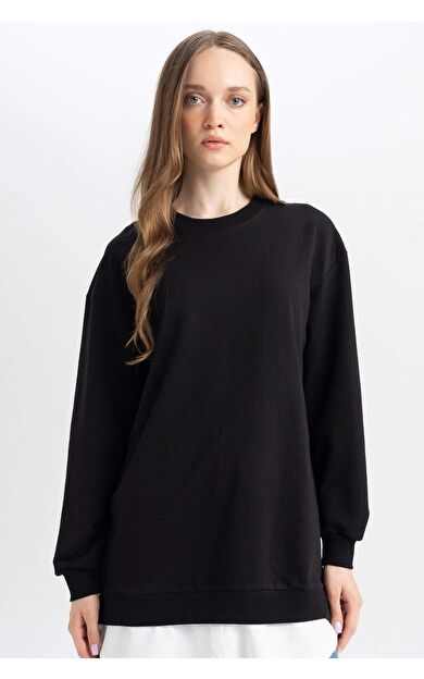 DeFacto Regular Fit Bisiklet Yaka Sweatshirt Tunik