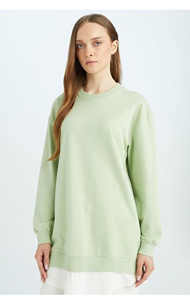 DeFacto Regular Fit Bisiklet Yaka Sweatshirt Tunik A9529AX24AUGN1207