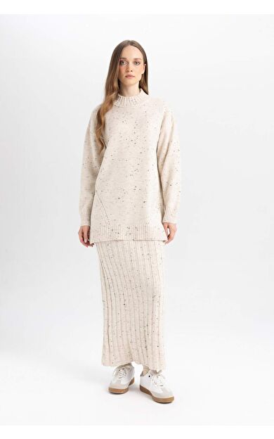 DeFacto Regular Fit Maxi Triko Etek