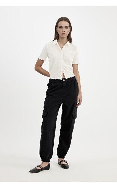 DeFactoFit Coool Kargo Jogger Normal Bel Gabardin Pantolon