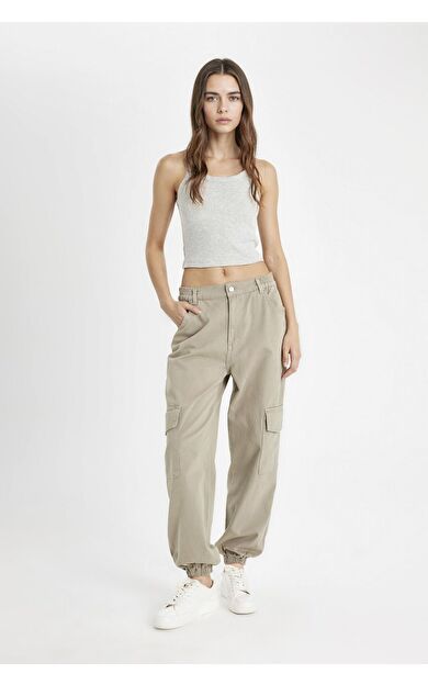 DeFacto Coool Kargo Jogger Normal Bel Gabardin Pantolon B0454AX24AUKH419
