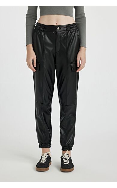 DeFacto DeFactoFit Coool Kargo Jogger Suni Deri Pantolon