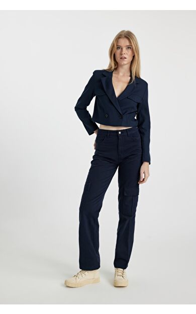 DeFacto DeFactoFit Coool Straight Fit Kargo Gabardin Pantolon